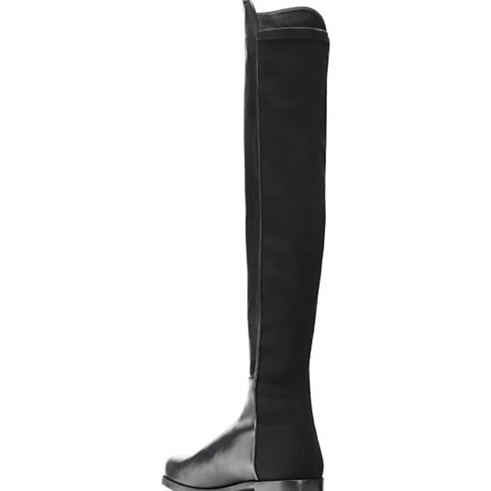 Stuart Weitzman 50 50 Over the Knee Leather Pull On Boots